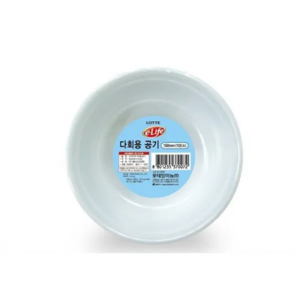 36 woori무역 / 다회용 플라스틱 공기(15cm) 10개입 밥그릇 캠핑도마 캠핑접시 캠핑식기세트 일회용접시, 단일 수량, 단일 개당 수량