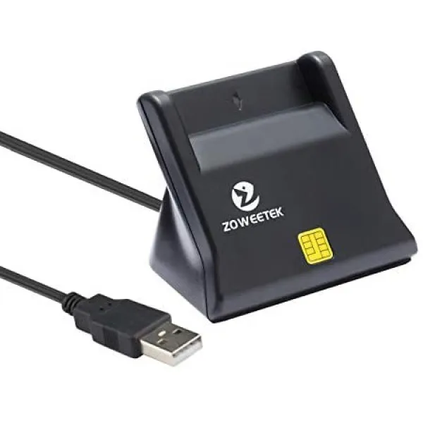 일본직발송 3. ZOWEETEK DOD 군사 USB 일반적인 액세스 CAC 스마트 카드 판독기와 호환 WINDOWS, MAC OS,, 블랙, 상세 설명 참조0