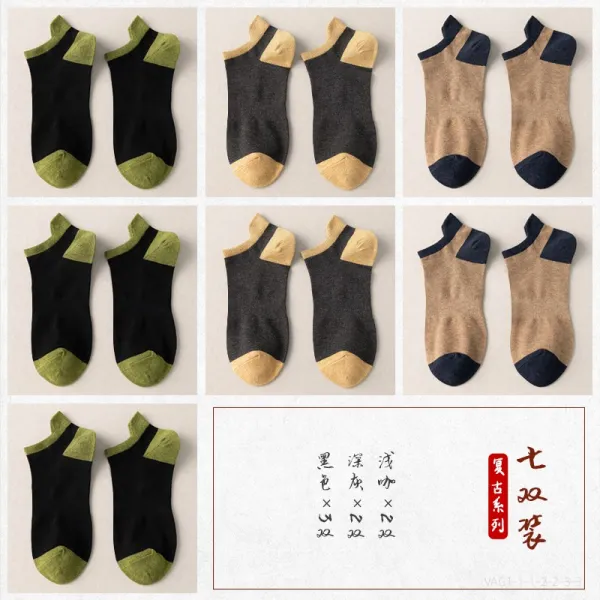 정통상점 무자수 남극인 남자 클양말 순면 코튼 봄 계절 얇은 타입 풀패딩 발목양말 방취 땀 흡수 트렌드
