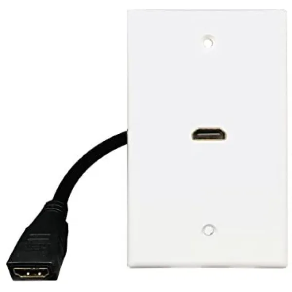 [해외직구]상표 : 비행 호랑이 HDMI 벽 격판 덮개 비행 호랑이 6 인치 떠꺼머리 이더 네트를 가진 가동, 1개, 1 Port_One Size