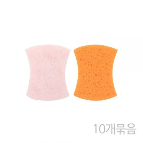 DF 고운무흠집 스펀지양면수세미 2P 10개 은사수세미 무흠집수세미, 1개
