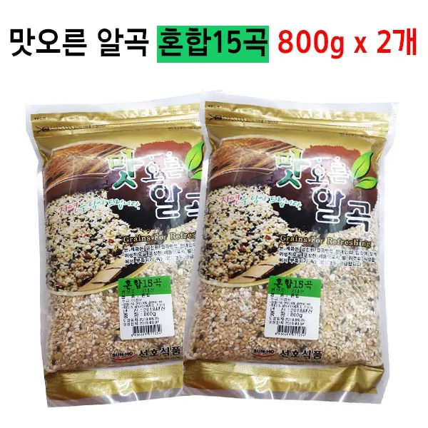 선호식품 맛오른알곡 혼합15곡 800g 2개, 단품