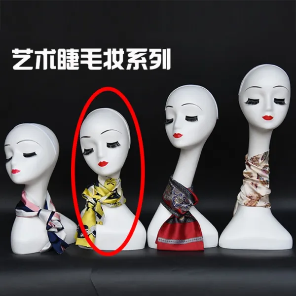 매장 미용실 미용 두상 마네킹 여자 머리 모자 얼굴 눈썹 마네킹 1개 아트 속눈썹 메이크업 45cm