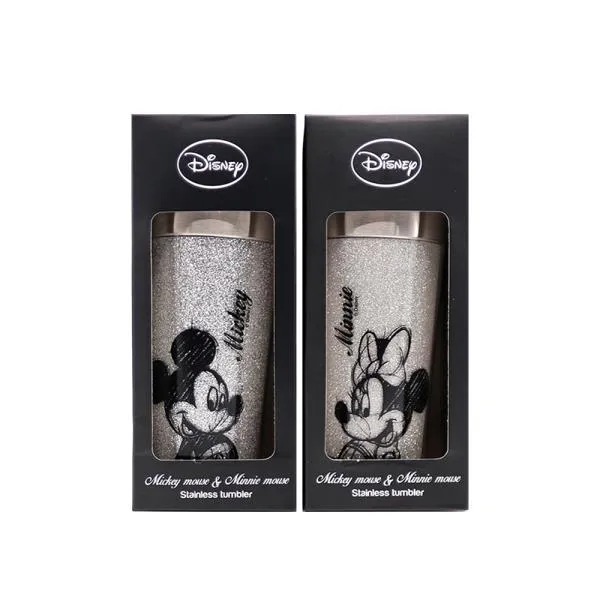 미니미키 글리터텀블러(400ml) 2종커플세트 냉온물병 텀블러 빨대컵 콜드컵 스텐컵 물병+zib;nuf*, ♡-선택:상품선택-♥