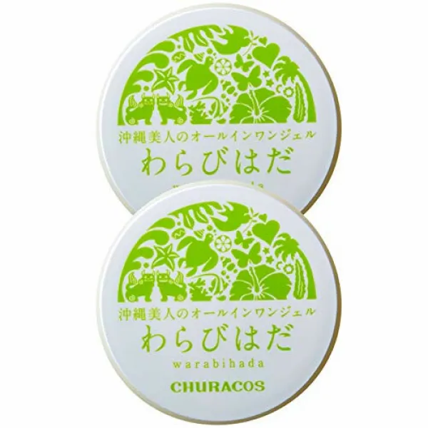 와라비하다 2개(30g×2개) [올인원젤 각질 보습 わらびはだ 2個(30g×2個) (オールインワンジェル 角質 保湿 ヒアルロン酸 馬プラセンタ シークヮーサー エキス ) チュラコス