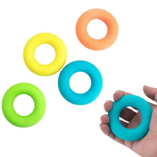 리드스포츠 손가락 실리콘 원형 악력기 스트레칭 튜빙밴드 야구 손 완력기, 원형 악력기-그린 (SH-0015)