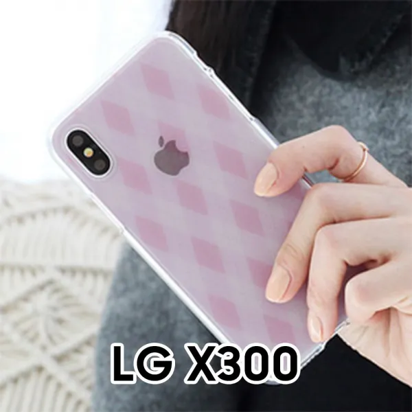 [유앤강] / 아가일체크 LG X300 K120S 투명 젤리케이스 / 액세사리 보호