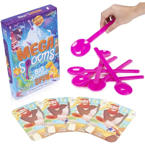 성인 앰프 키즈를 위한 거대 스푼 자이언트 클래식 카드 매칭 게임 고속 Frenziedd Family Night Party Game 완전 열거 없음 대형 4쿼터 x 7쿼터 점보 데크 및 11 5쿼터 점보 스푼, 상세페이지 참조