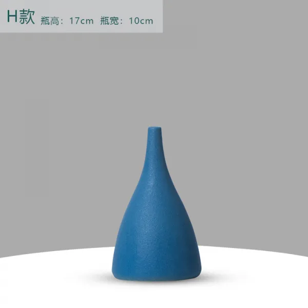 에그플래닛 직매 경덕진 도자기 화병 현대 인스 심플 크리에이티브 스몰 프레쉬 하나 블루 H타입