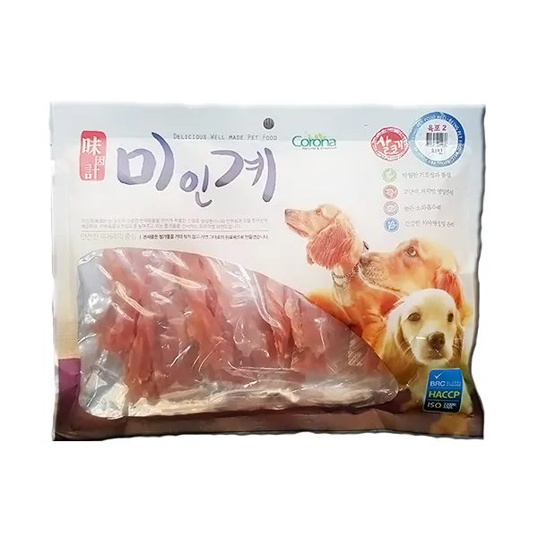 프리미엄 대용량 강아지간식 미인계 치킨육포 400g