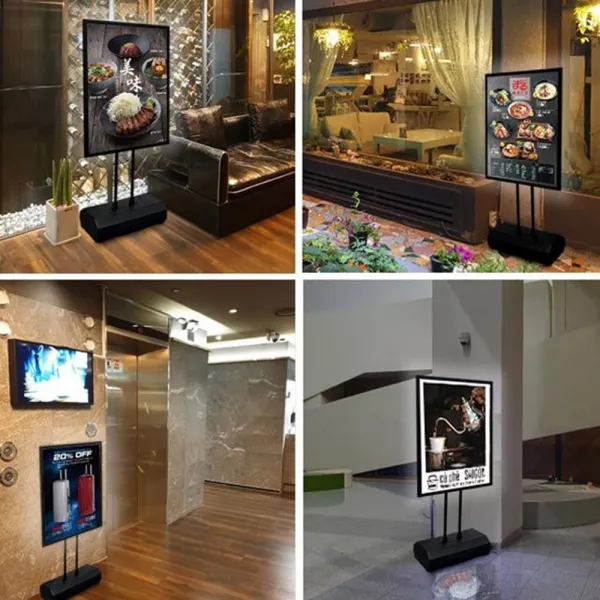 실외 LED 배너 카페 입간판 스탠드 광고판 거치대 A2 포장 홍보물 형안내판 nsxy A2(출력물있음), 1개