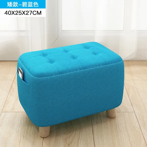 스툴 신발장 40cm벤치 걸상 둥근의자 35높, T07-롱타입 파란색