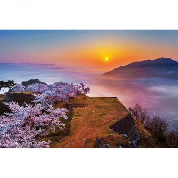 [직소 퍼즐] 1000 피스 퍼즐 Simple Style 천공의 성 새벽의 안개 (타케다 성터 · 효고) (50x75cm), 1