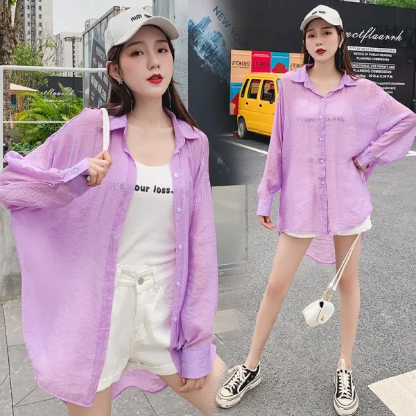 래쉬가드 2020 뉴 루즈 선녀 슈퍼 선양기 얇은 자외선 차단 셔츠 여름 코트