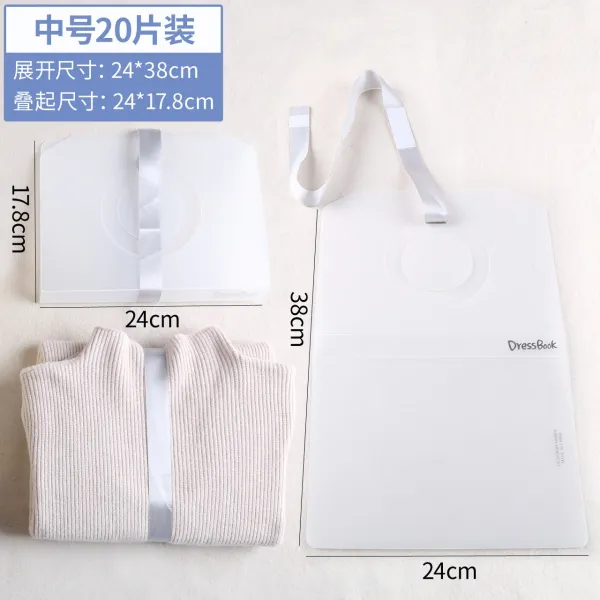 기타커버류 편안한 옷 매직 털옷 셔츠 수납 옷장 정리 dressbook, T05-(R)한국식 옷매무새를 개다 20세트 그레이 포함 *