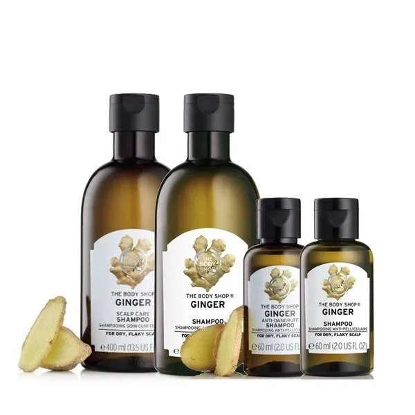  더바디샵 진저샴푸 400ml*2 + 60ml*2 총 920ml 상세 설명 참조