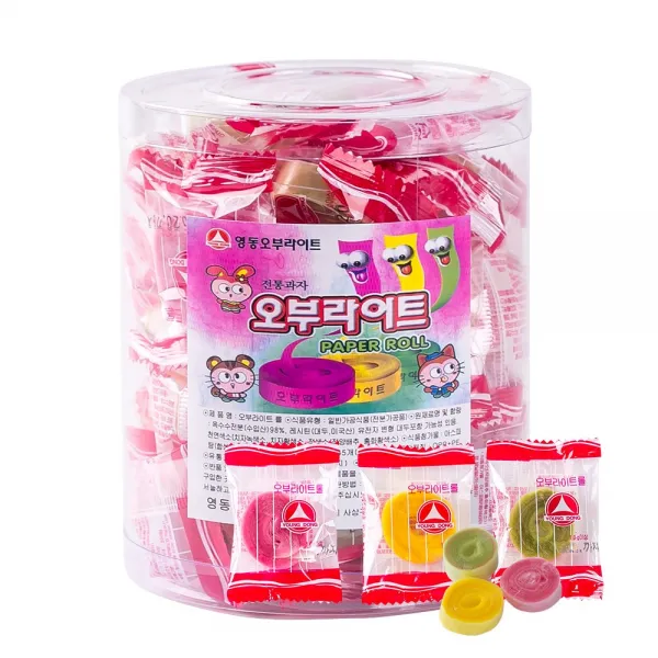 추억의과자 오부라이트 1g 45입 추억의 불량식품 가성비 단체 소풍 간식, 1개
