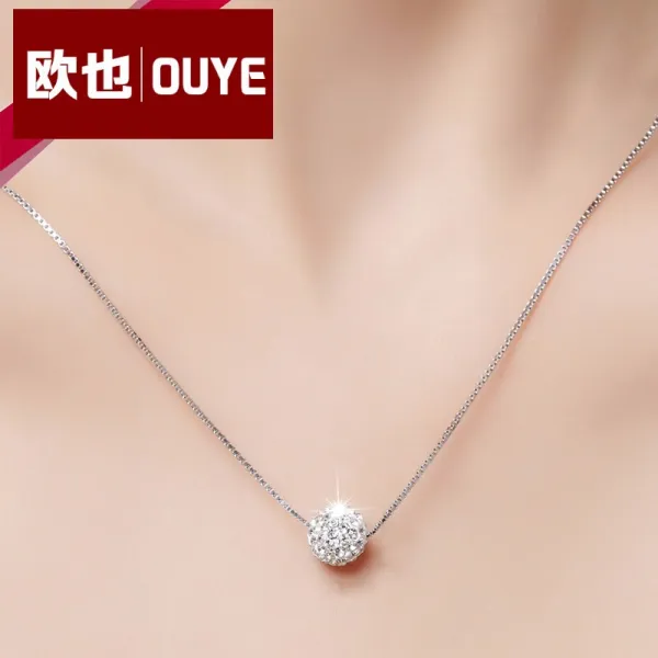 레이몰 은925목걸이 일한 스타일리쉬 단구 거액지루 실버 여성 체인 학생 은장신구 품 여자 친구에게선물