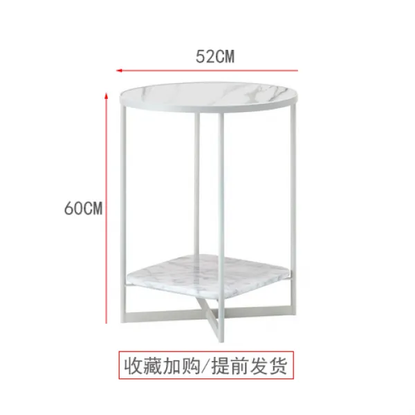 Mar.23 95번 북유럽의 몇 각 몇 작은 티탁의 미니멀한 소파 옆 테이블 강화유리의 가벼운 구매력 Ins 이중 창의원테이블z 7_라 지 화이트 스탠드 대리석 면 컬 렉 션 추가 구