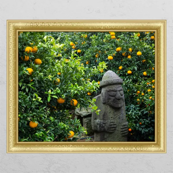 ce824-한라봉과돌하르방_창문그림액자, A타입내부창문형