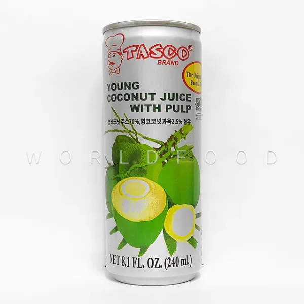 월드푸드 태국 영 코코넛 과육 쥬스 타스코 코코팜 음료수, 1개, 240ml