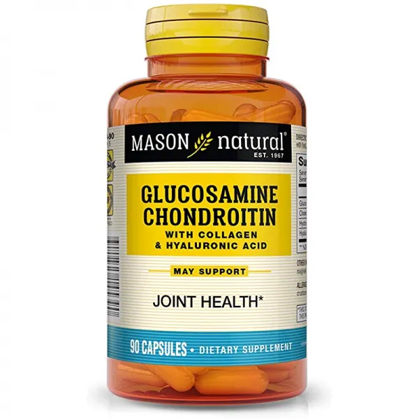 Mason Natural Glucosamine Chondroitin 90 캡슐 식이 보충제는 관절 골과 연골 건강을 지원하며 유연성을 증진시키고 경직 관절에 통증 완화를 돕는다 상세페이지 참조 상세페이지 참조