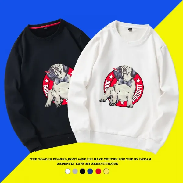 벨라루티 심플 유니크한 캐릭터 다양한 컬러 디자인 나들이 가을 캐주얼 남성 긴팔 라운드넥 티셔츠 5xl에서 8xl 플러스사이즈