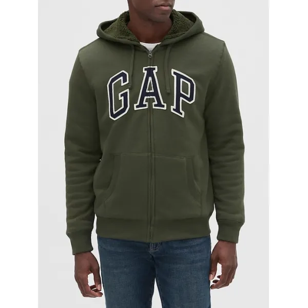 [갭][GAP][남성]맨투맨/후드티Sherpa-Lined Stripe Logo Full-Zip Hoodie