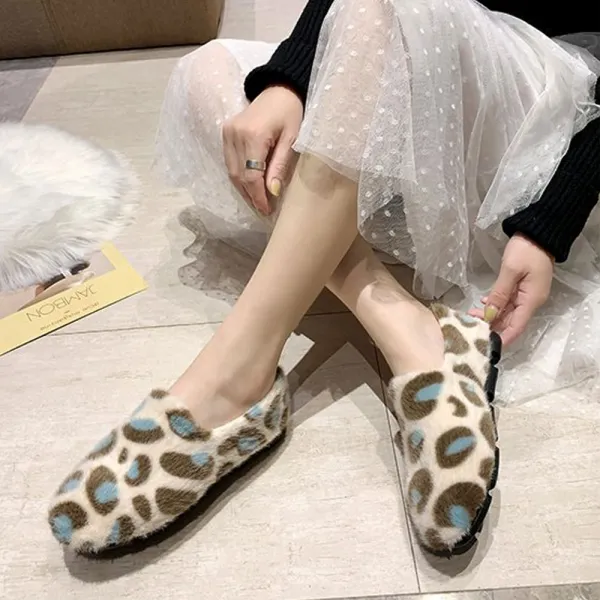 [제로의옷장]여성슬립온 모카신 털단화 B90916L02