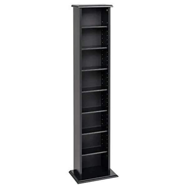 Prepac Slim Multimedia Tower Storage Cabinet Black