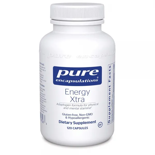 Pure Encapsulations Energy Xtra Promoting Adaptogen Formula 120 Capsules 에너지엑스트라 120정 정신력, 1set, 1set