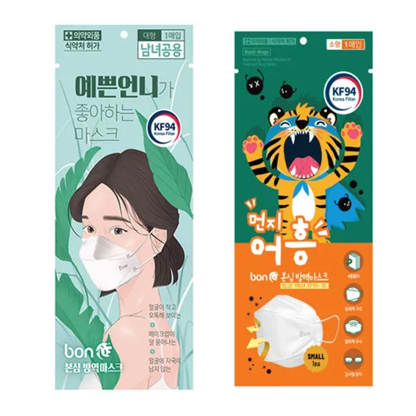 예쁜언니 KF94대형 / 먼지어흥 KF94 소형마스크(개별포장), 먼지어흥KF94 소형 1매