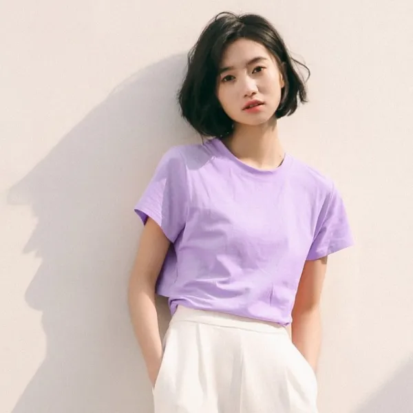 GB1004 여성 여름 반팔 티 셔츠 크롭티 배꼽티 브랜드 하객 YXT35 591683128823