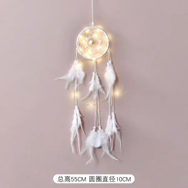 드림캐쳐 드림캐처 재료 diy벽걸이장식품 풍경 내추럴스타일 그물고리 장식여성 생일선물 y, T19-후임자 동일한타입 환상적 방울(랜턴증정)