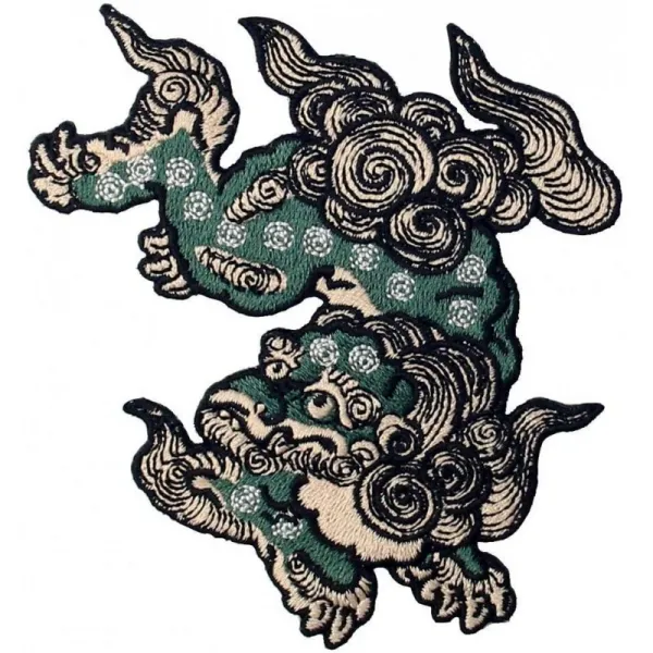 사자 감시인 자수 배지 다리미 넣기 또는 꿰매는 문장, 단일상품