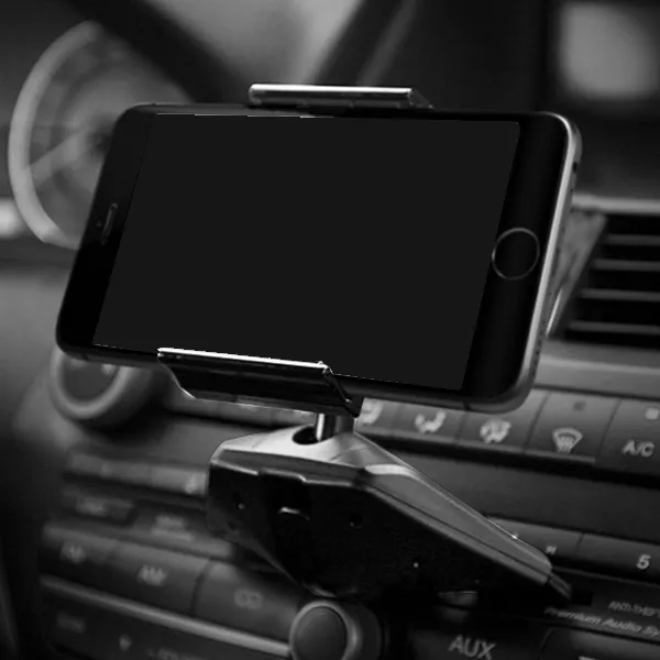 까도스 360도회전형 Cd슬롯스마트폰 거치대 롱타입 자동차용품 1개 Cd슬롯거치대회전형 롱타입