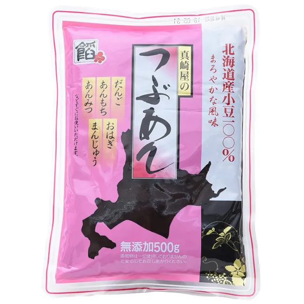 真崎屋製餡所 北海道産小豆つぶあん 500g 真崎屋 제 餡所 홋카이도 산 팥 팥고물 500g, 1