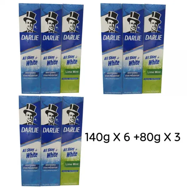 달리치약 올샤이니 화이트 브라이트닝 140g 6개 80g 3
