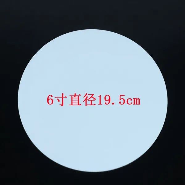 사각플라스틱 사용 비닐 중복 무스 생일 트레이 지지 판 내막을 반복하다 받침대 깔다 가정용 패드 스퀘어 4741181125, 6인치 화이트 원형 두께 2mm