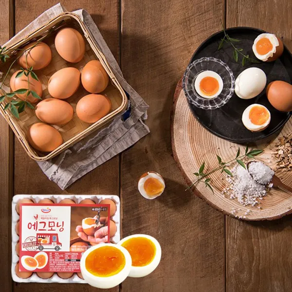 에그모닝 반숙란 아이스박스 포장 40개입 개당 중량 50g 