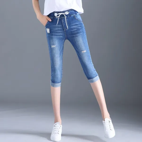 머머다 여성 7부 청바지 데님 슬림 팬츠 여름 스키니 02 Chx02 569599731783_9gtj