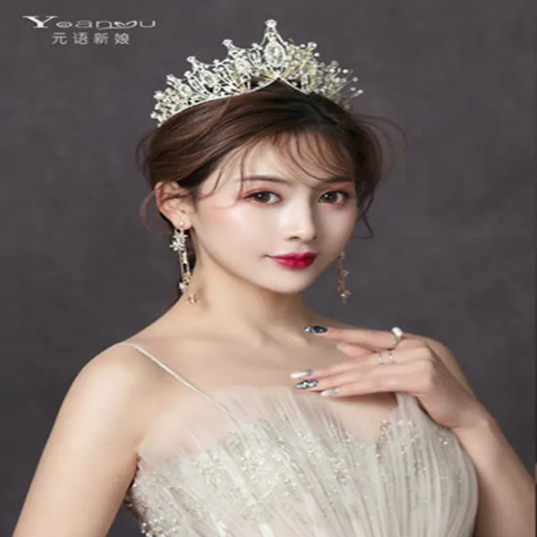 mintreeshop 웨딩헤어장식 웨딩왕관 크라운헤드 신부 2020 뉴 바로크 구미 초선 결혼 성년왕관 헤어 액세서리