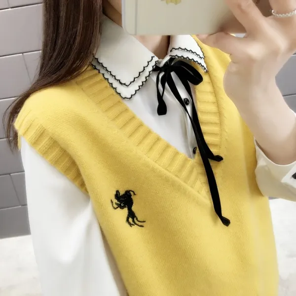 스텔라2 여성니트조끼 빅사이즈Z15