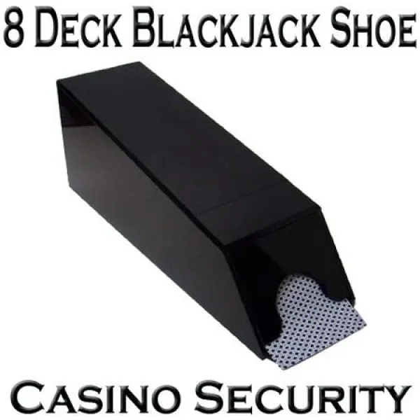 카드게임 Brybelly Casino Grade 8-Deck Blackjack Dealer Shoe - Casino Security Black PROD390001844, One Color