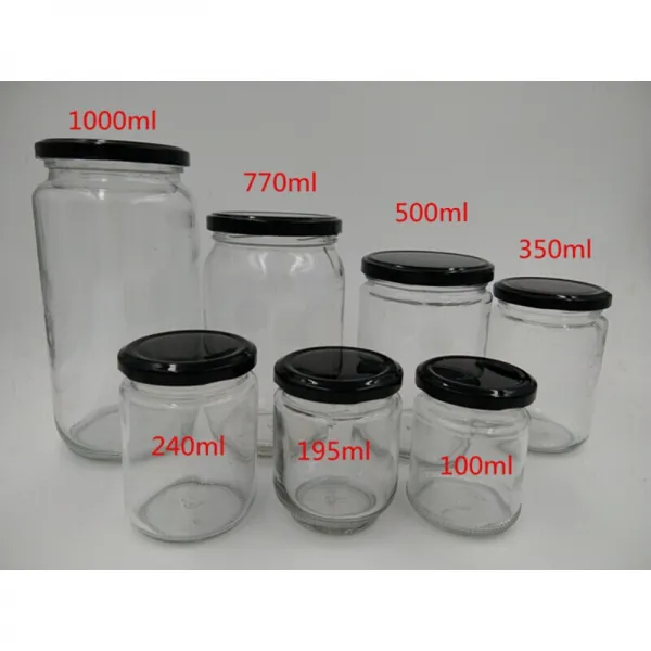 유리 통조림 장아찌병 꿀병 잼병 1000ML 빈 병 밀봉병 뚜껑 뚜껑 뚜껑 350ml 배달 열축막