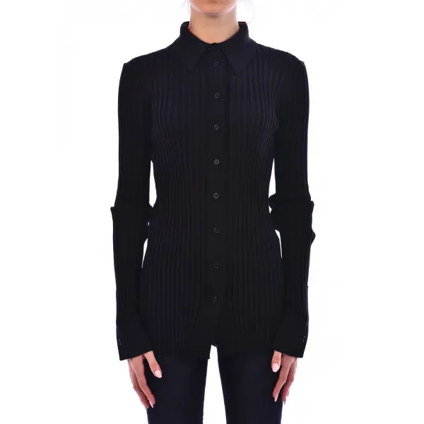 [보테가 베네타] BOTTEGA VENETA Silk Shirt Black 30767579