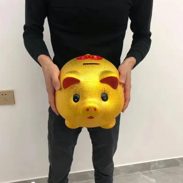 돼지저금통 황금돼지 저금통 하나하나씩 들어오다 꺼낼수없는 저금 돼지항아리 꺼낼수없음 슈퍼빅 Q신호 저장 저장통 넣어 만 선물, T02-넣기가능 꺼내기가능재물을부르는빅사이즈 돼지 1낱