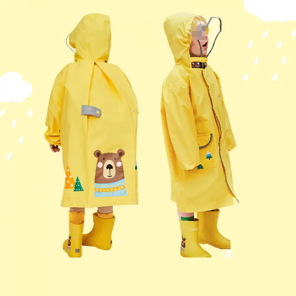 [해외 직송]HY 공용 우비 남녀공용 아동 우비 어린이 초등생 빗맞은 어린이 책가방 방수연체 XZ40 A22