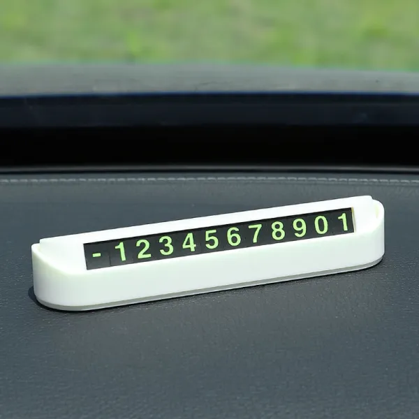귀여운 토끼 자동차 임시주차 번호판 히든 차량 내 차량용 주차대차 전화이동카드 흰색주차번호판