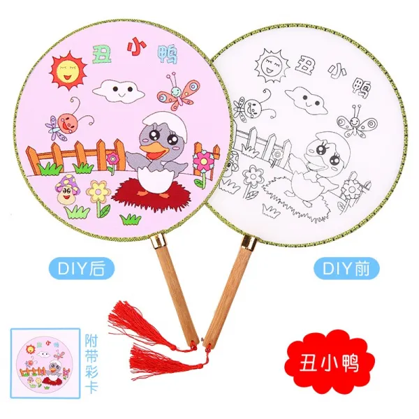 나름 아동캐릭터가방 공백 동이 DIY 재료 화이트 핸드메이드 둥근 그림을그리다 페인팅 면 궁중, 초코스낵 색상 초코스낵 못생기다 어린